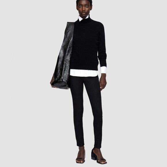 Joseph Pants - JOSEPH Light Cotton STR Black Legging Pants